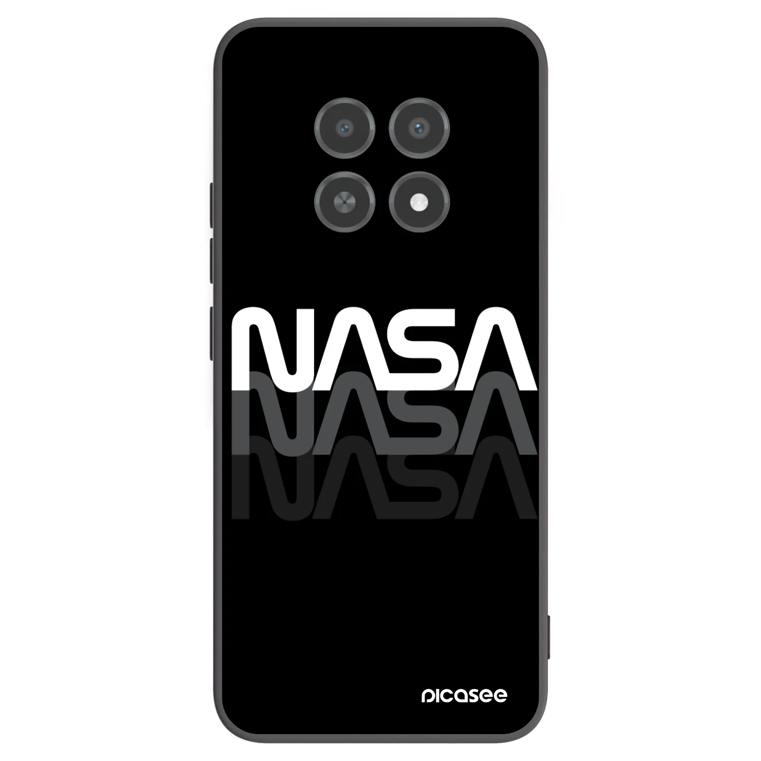 Picasee crna silikonska maskica za Realme 12X - NASA Triple