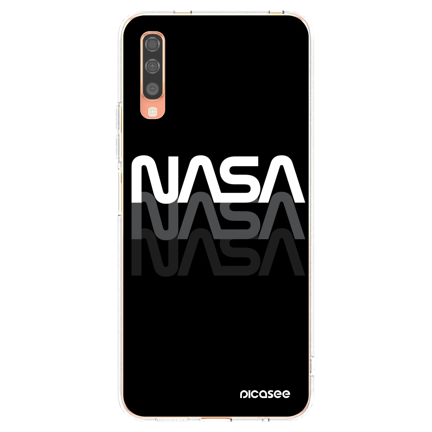Picasee silikonska prozirna maskica za Samsung Galaxy A70 A705F - NASA Triple