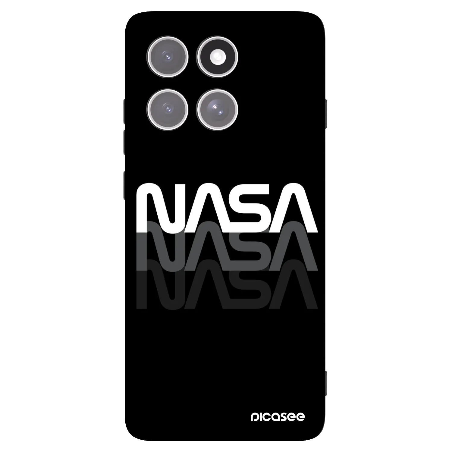 Picasee crna silikonska maskica za Motorola Edge 60 Pro - NASA Triple