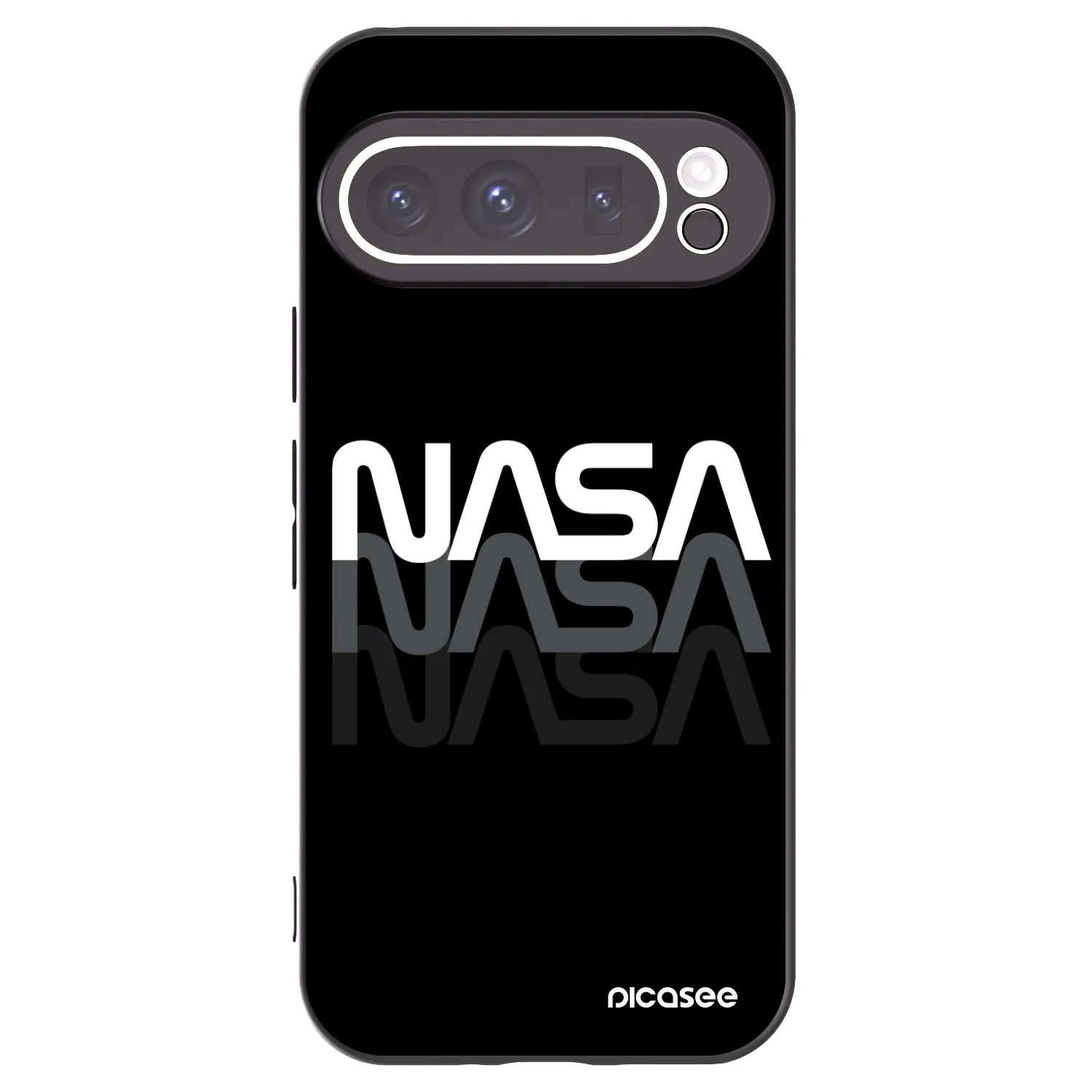 Picasee crna silikonska maskica za Google Pixel 9 Pro XL - NASA Triple