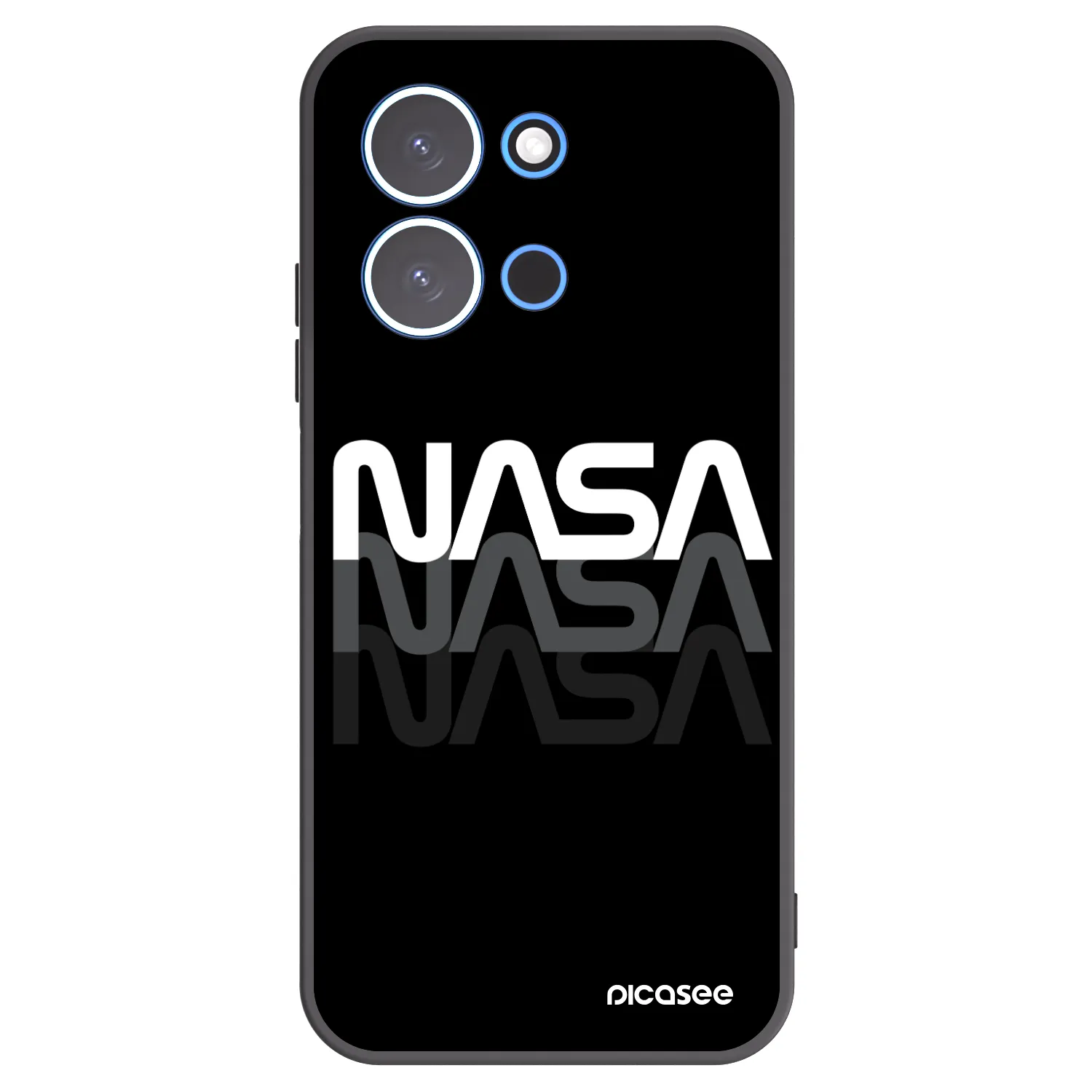 Picasee crna silikonska maskica za Xiaomi Redmi 15C 4G - NASA Triple