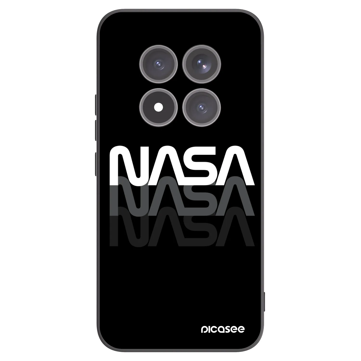 Picasee crna silikonska maskica za Xiaomi Redmi Note 15 Pro+ - NASA Triple