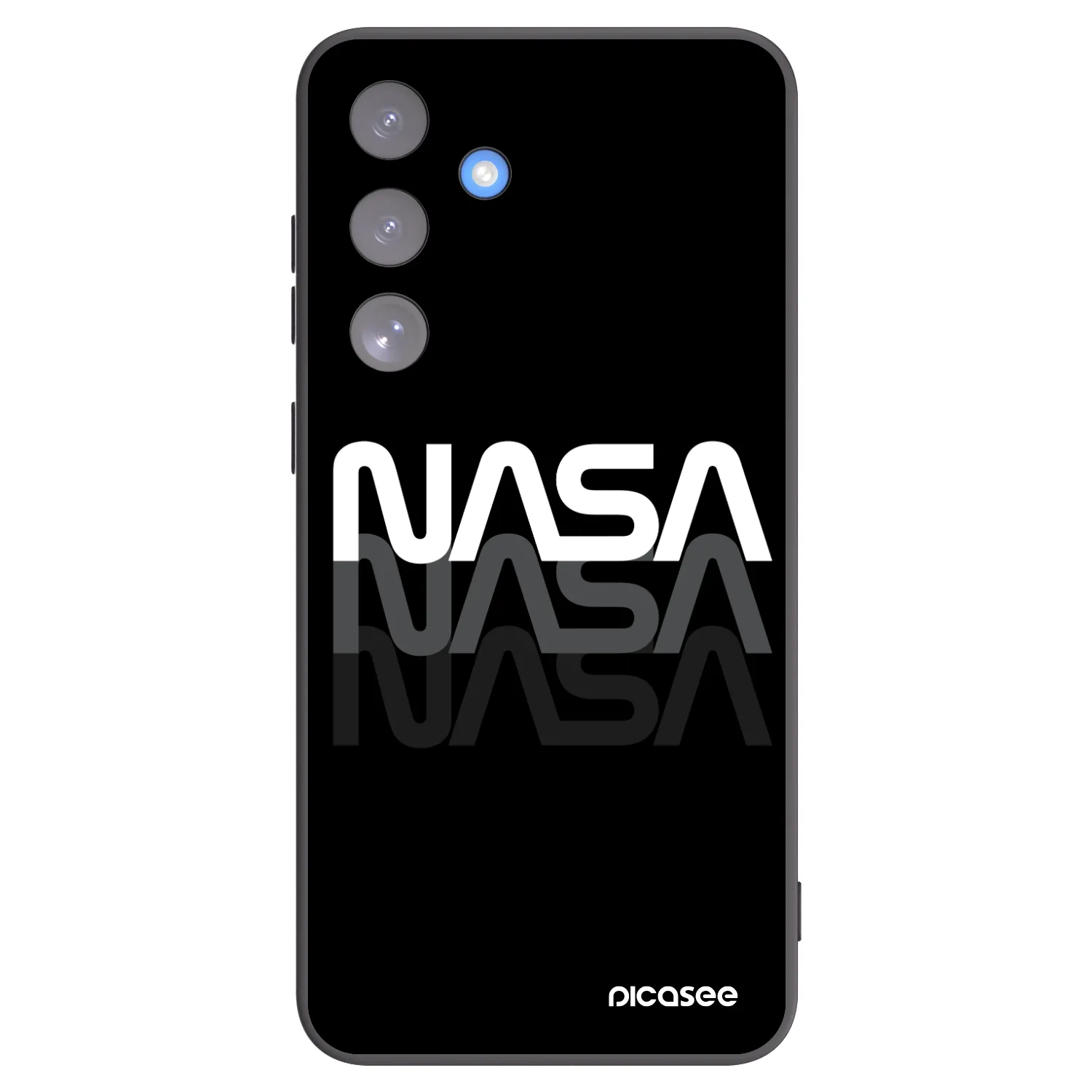 Picasee crna silikonska maskica za Samsung Galaxy S25 FE 5G - NASA Triple