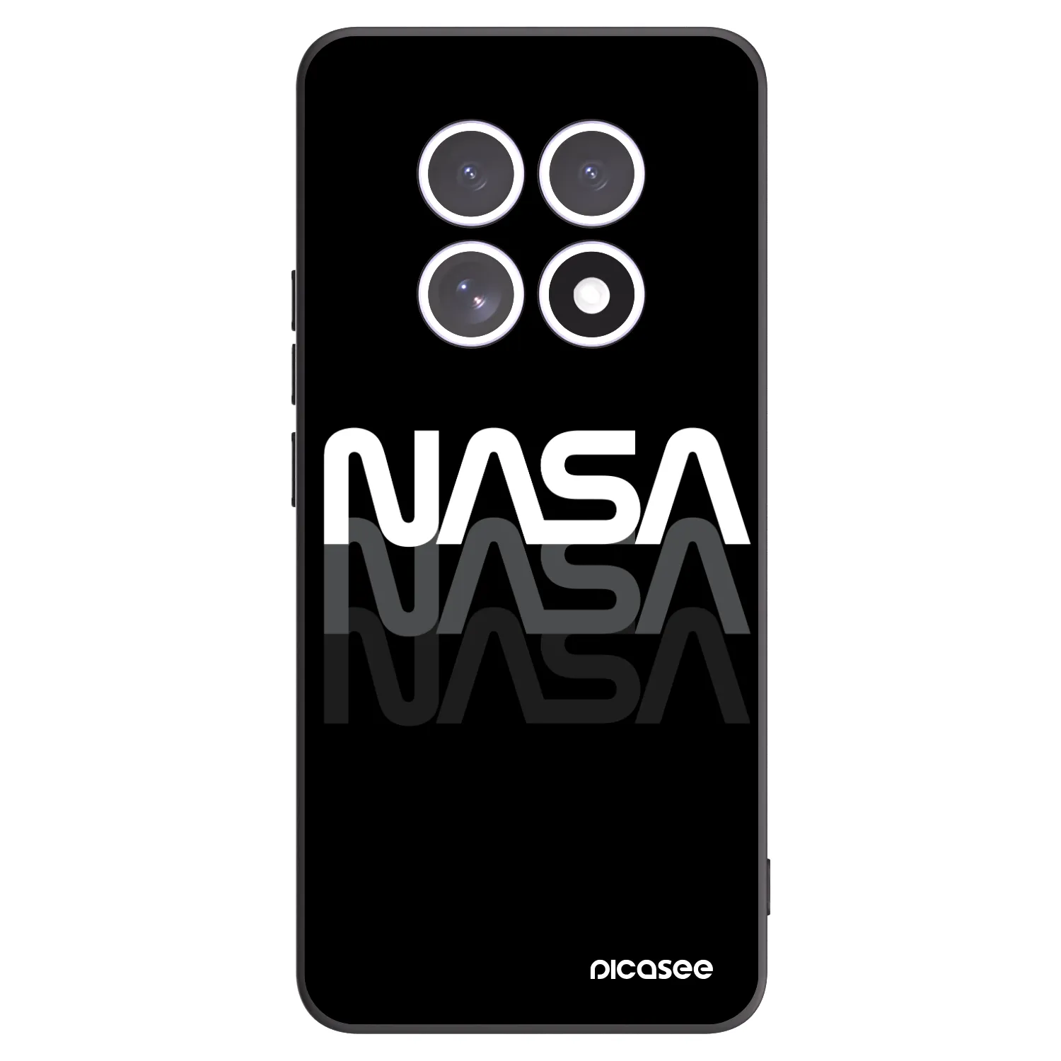 Picasee crna silikonska maskica za Xiaomi Redmi Note 15 - NASA Triple