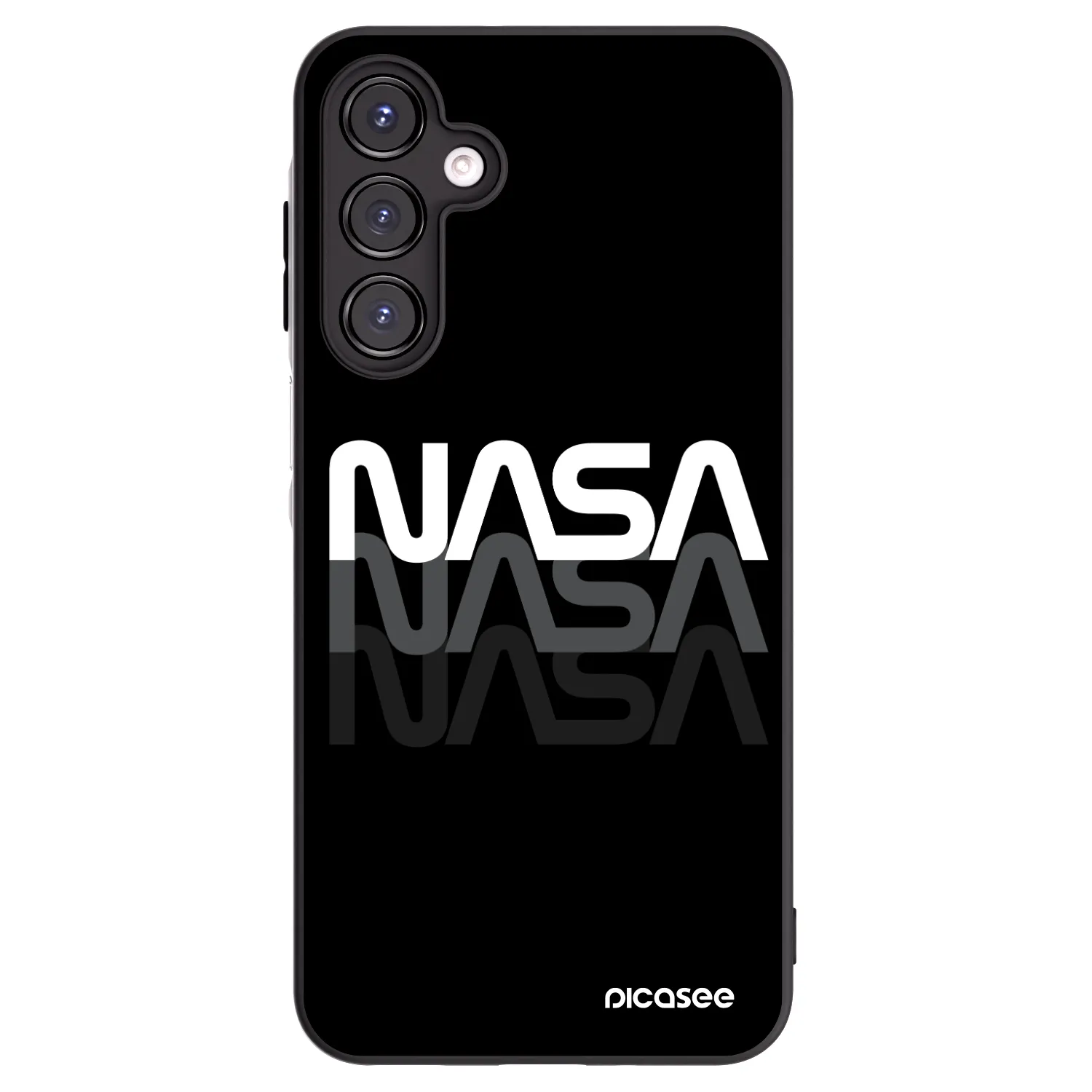 Picasee crna silikonska maskica za Samsung Galaxy A16 4G - NASA Triple