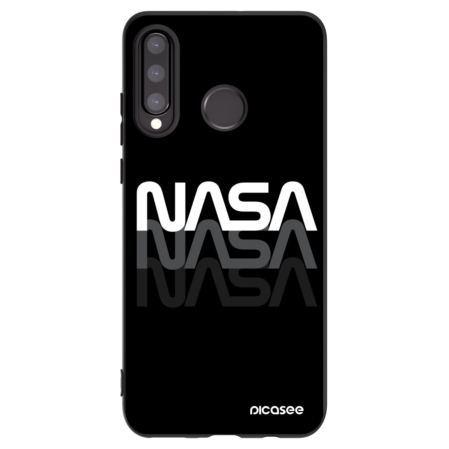 Picasee crna silikonska maskica za Huawei P30 Lite - NASA Triple