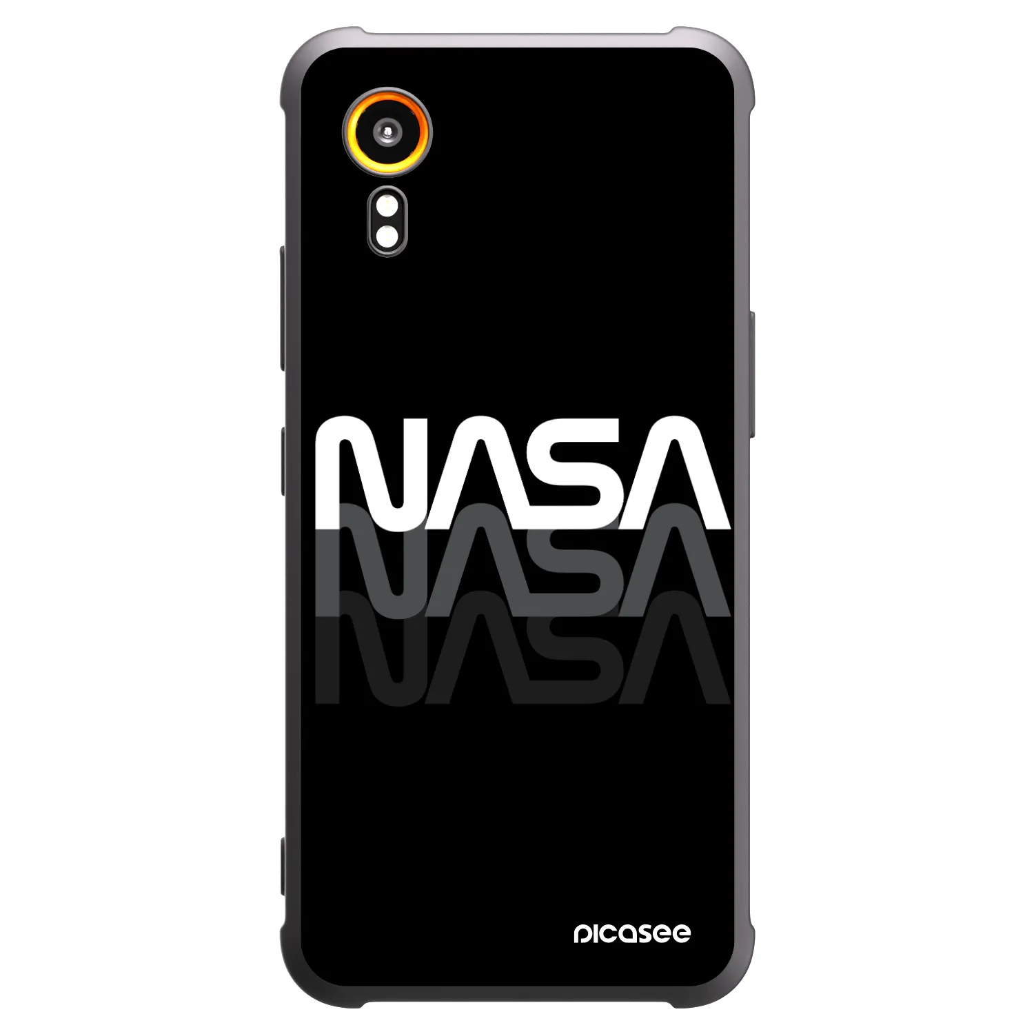 Picasee crna silikonska maskica za Samsung Galaxy Xcover 7 - NASA Triple