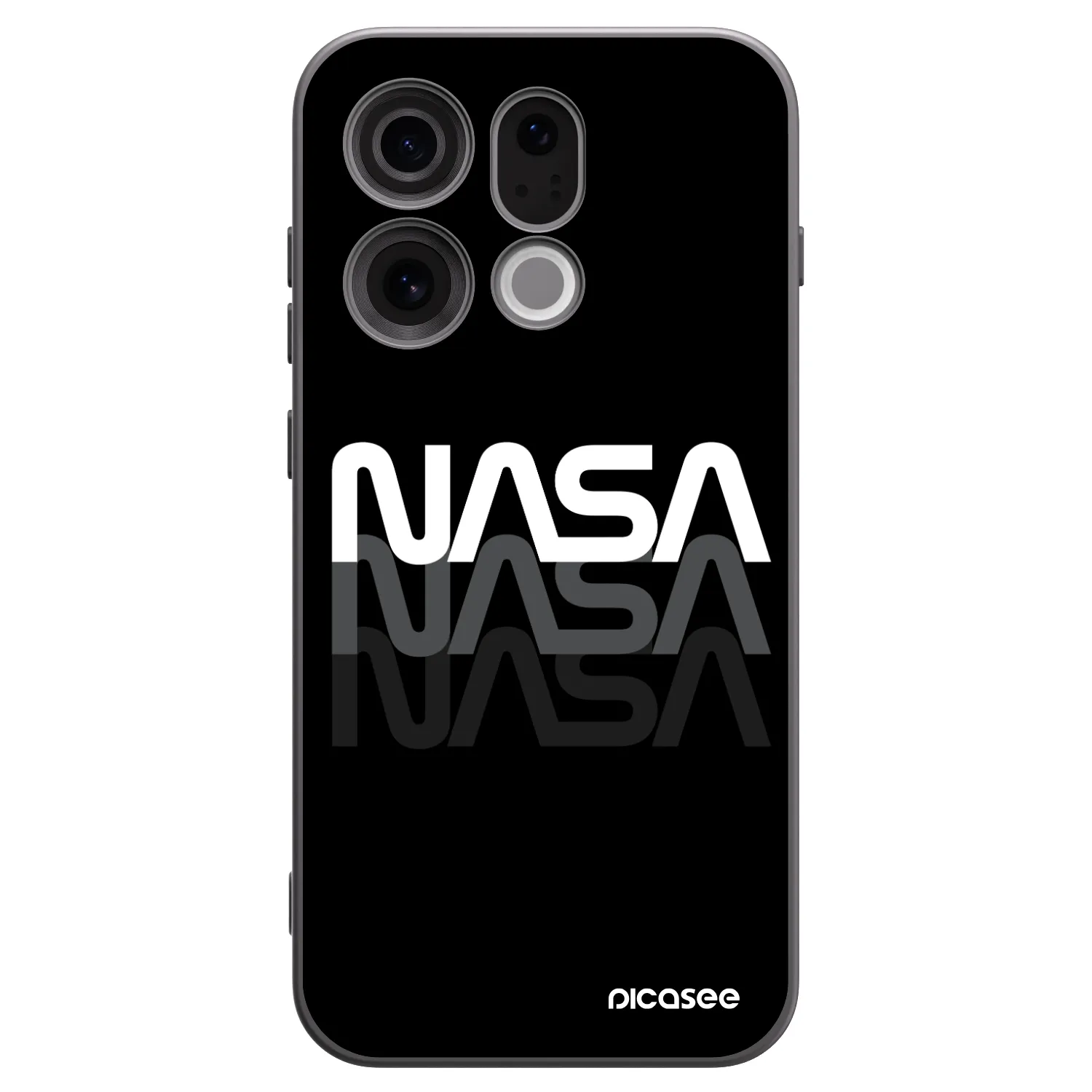 Picasee crna silikonska maskica za OPPO Find X9 - NASA Triple