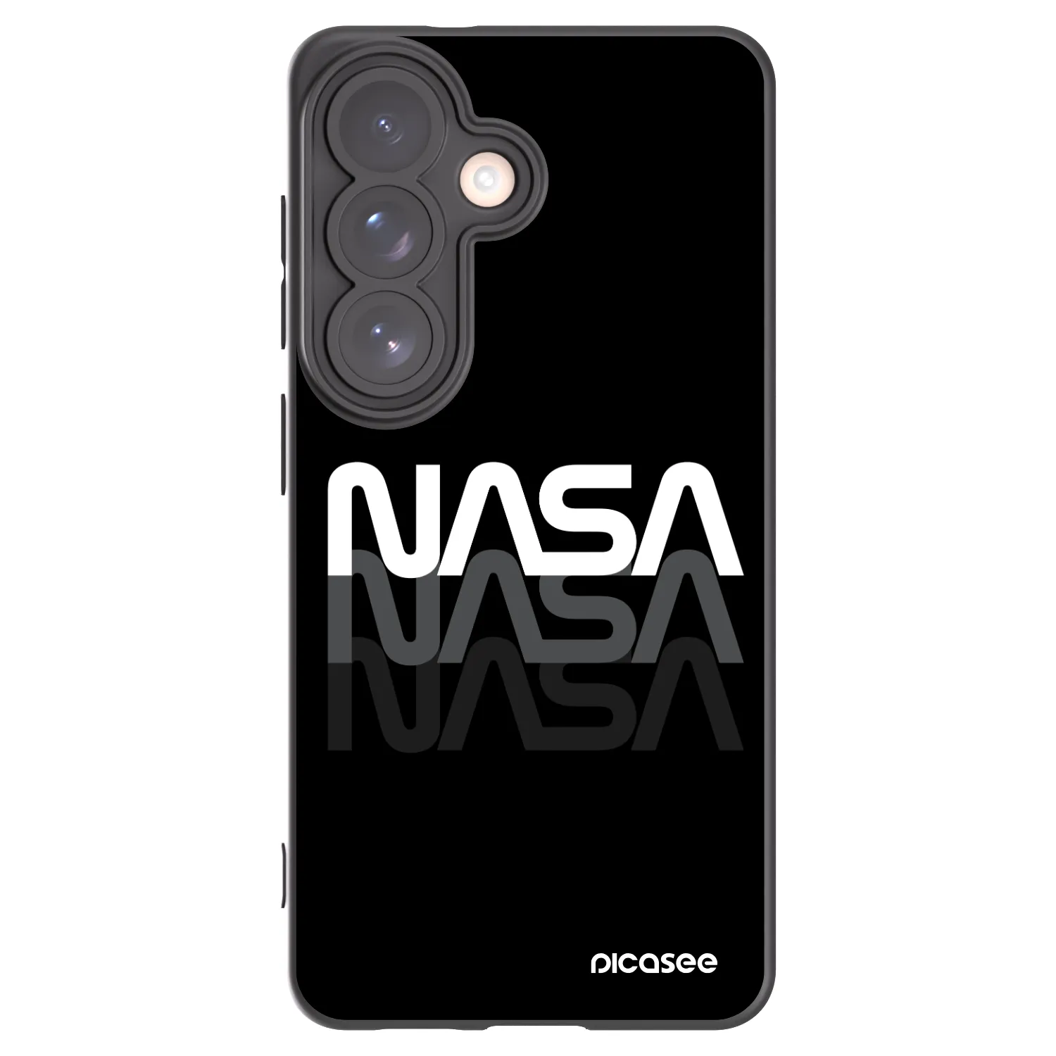 Picasee crna silikonska maskica za Samsung Galaxy S26 - NASA Triple