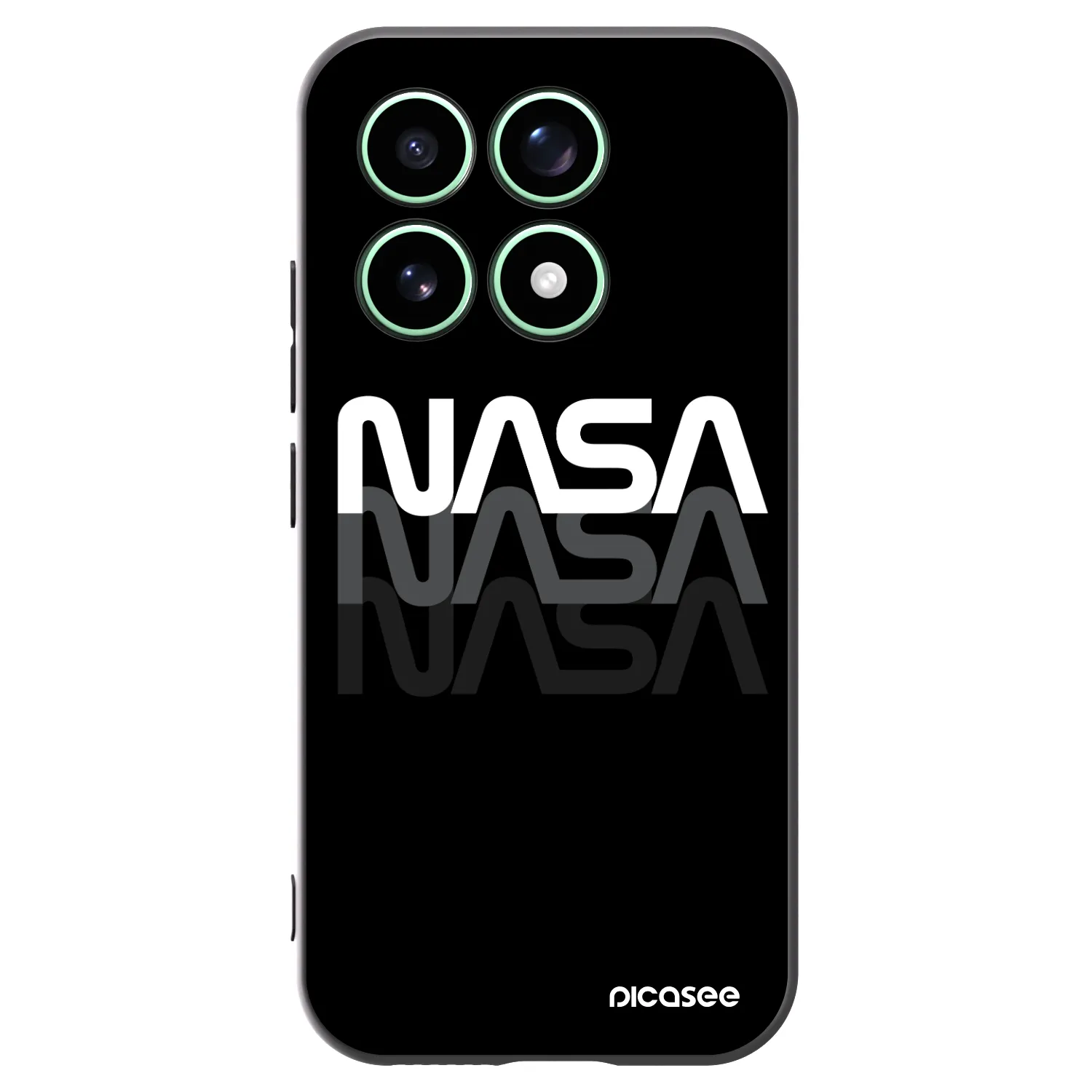 Picasee crna silikonska maskica za Xiaomi 17 - NASA Triple