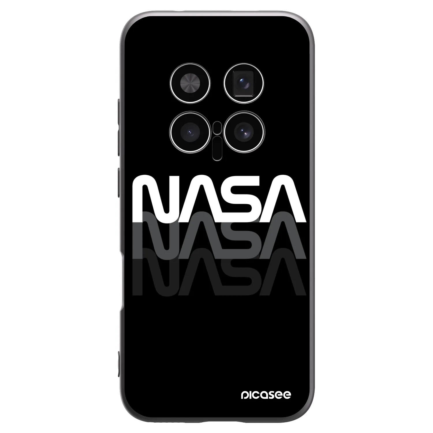 Picasee crna silikonska maskica za Honor Magic8 Pro 5G - NASA Triple