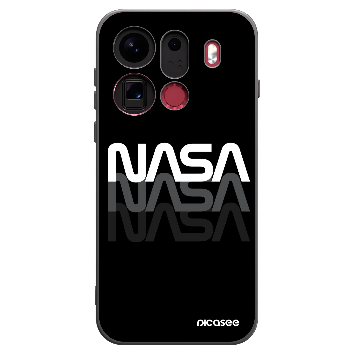 Picasee crna silikonska maskica za OPPO Find X9 Pro - NASA Triple
