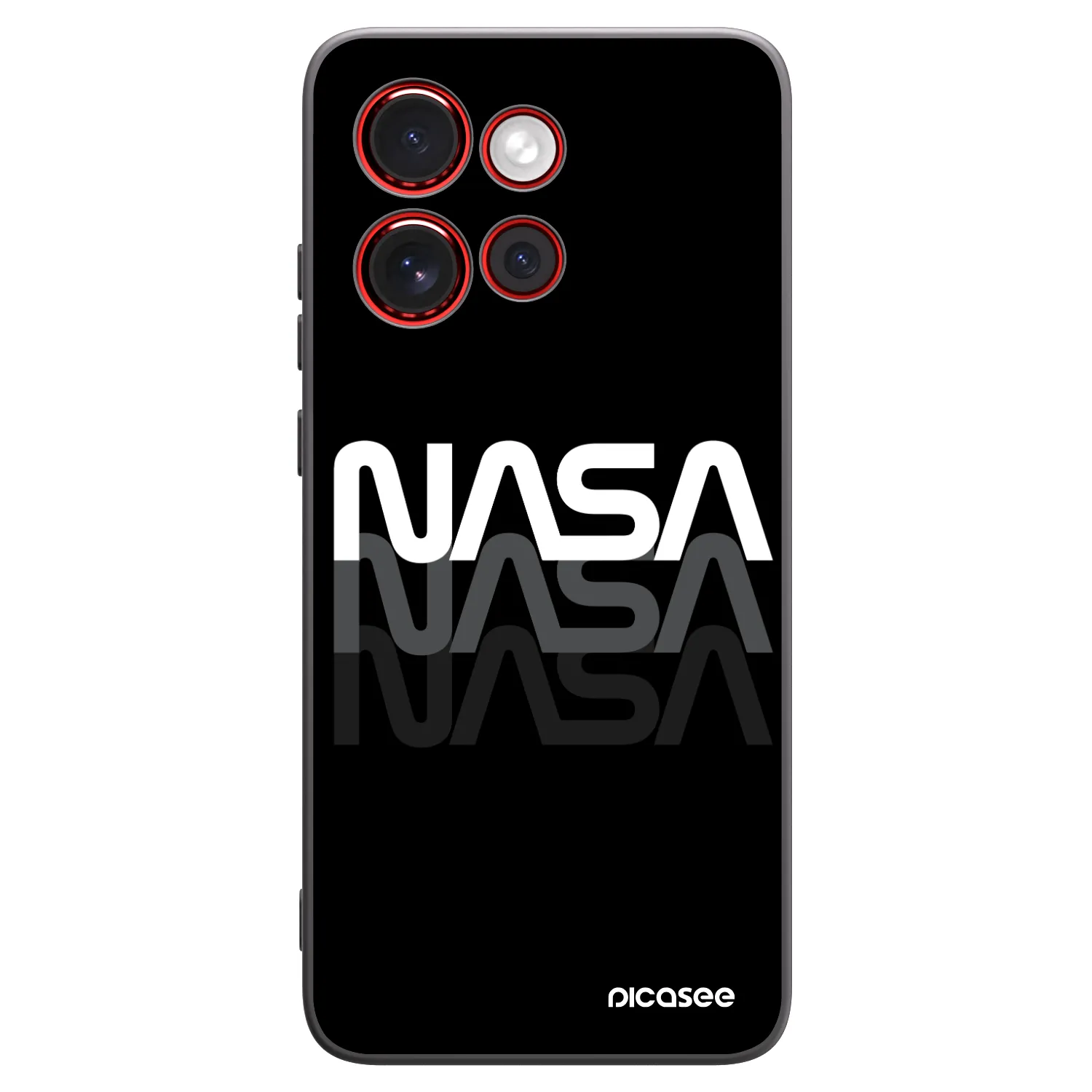 Picasee crna silikonska maskica za Motorola Edge 60 Neo 5G - NASA Triple