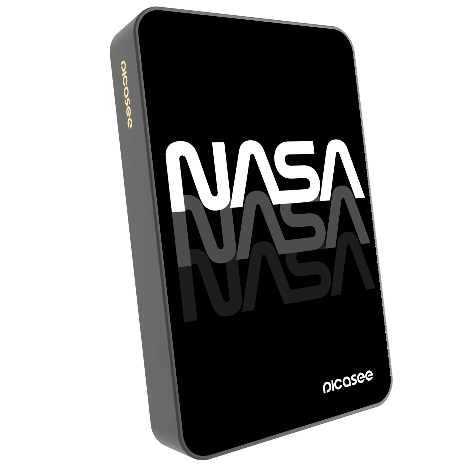 Picasee Prijenosni punjač s MagSafe 10 000 mAh Sivo - NASA Triple