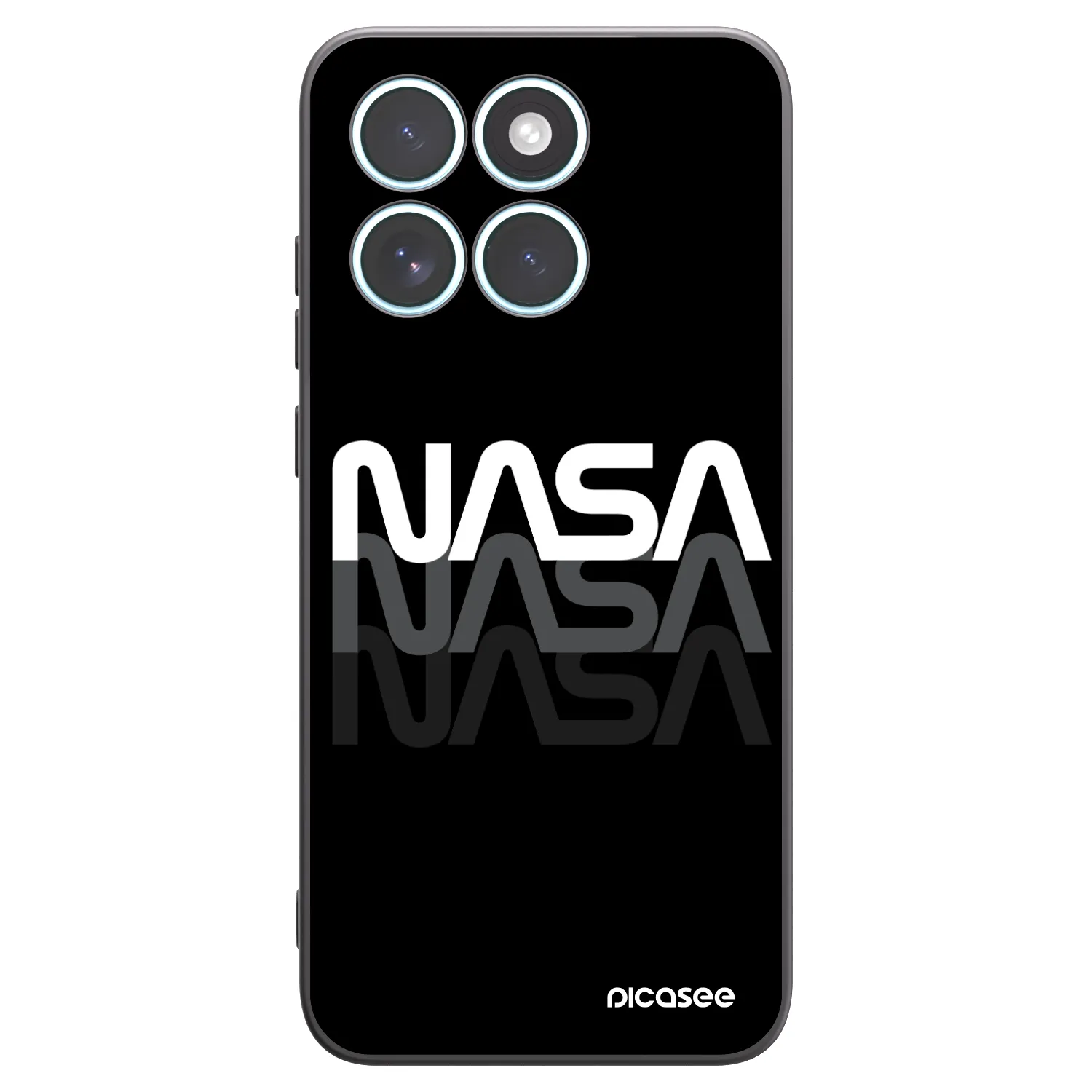 Picasee crna silikonska maskica za Motorola Edge 70 Fusion - NASA Triple