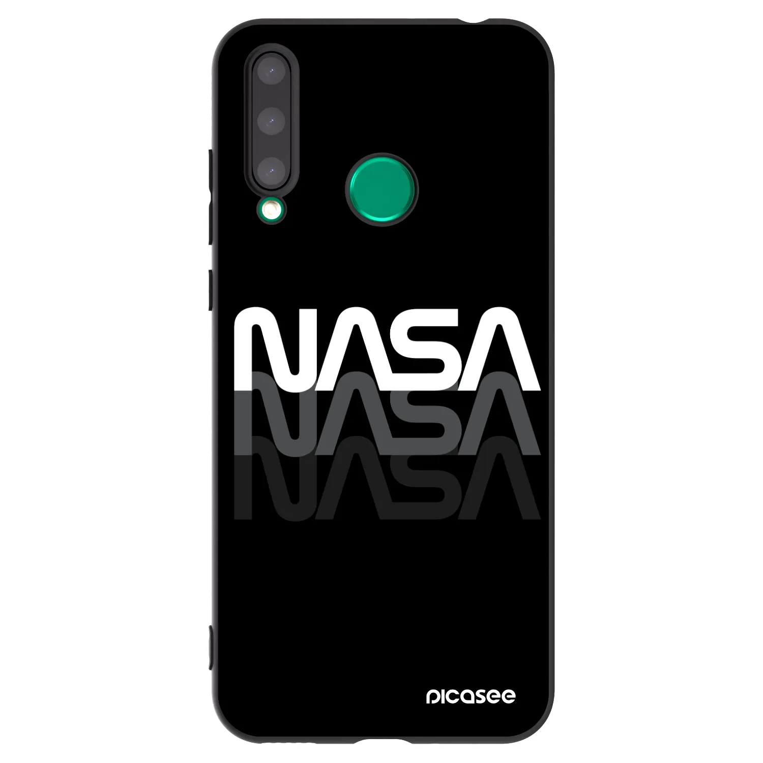 Picasee crna silikonska maskica za Honor 20 Lite - NASA Triple