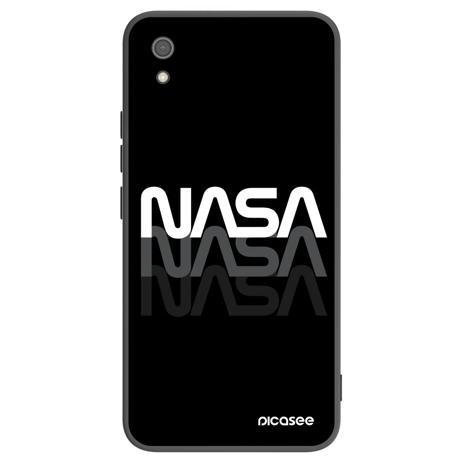 Picasee crna silikonska maskica za Xiaomi Redmi 7A - NASA Triple