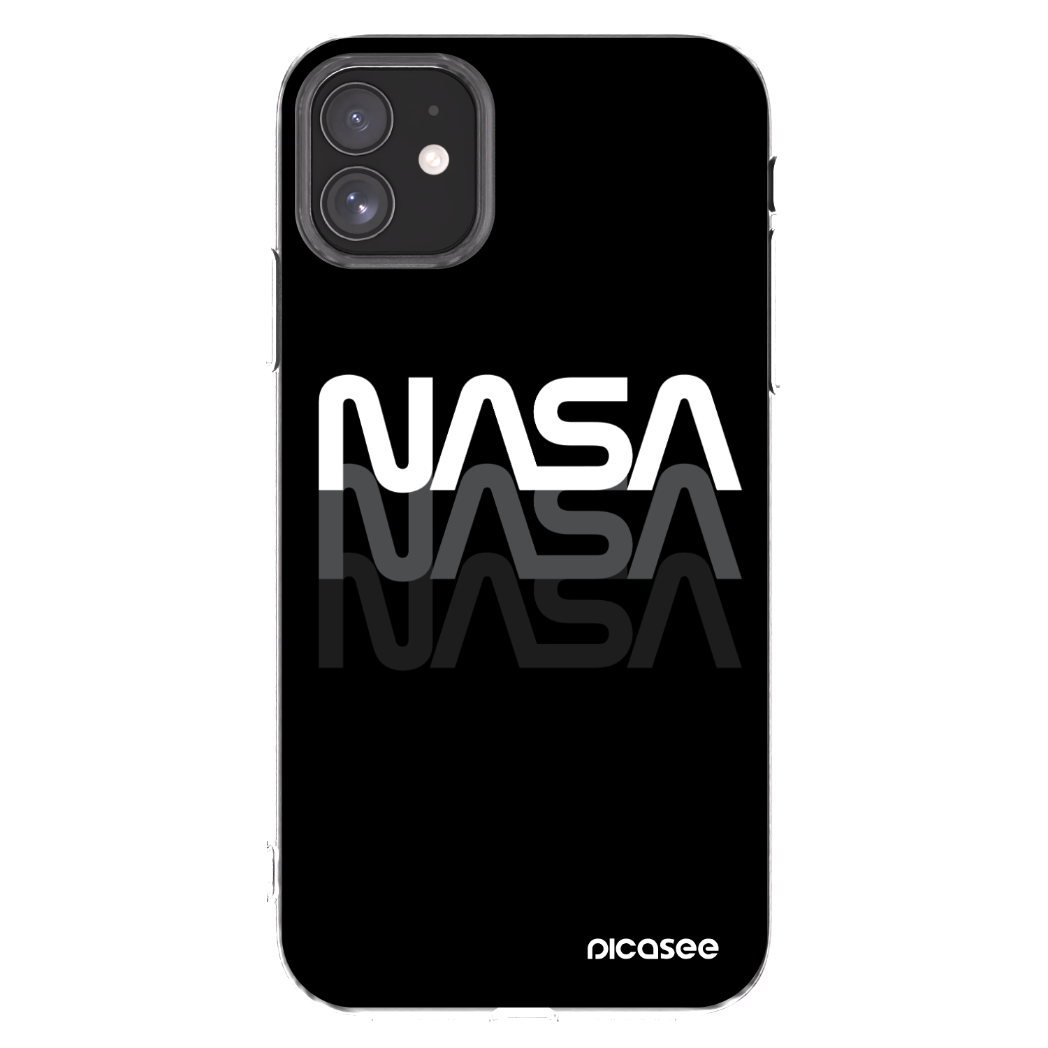 Picasee silikonska prozirna maskica za Apple iPhone 11 - NASA Triple