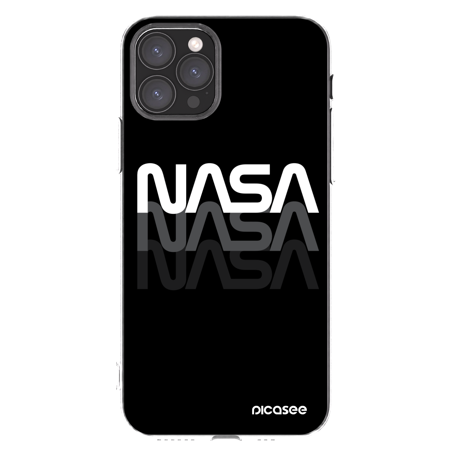 Picasee silikonska prozirna maskica za Apple iPhone 11 Pro - NASA Triple