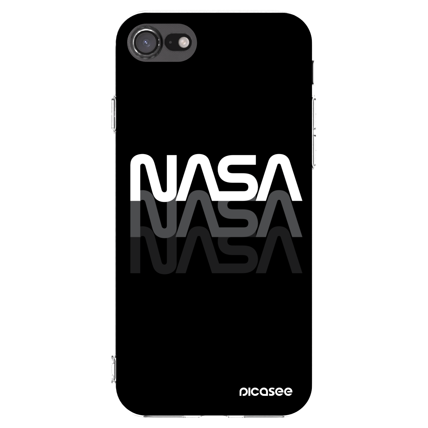 Picasee silikonska prozirna maskica za Apple iPhone 8 - NASA Triple