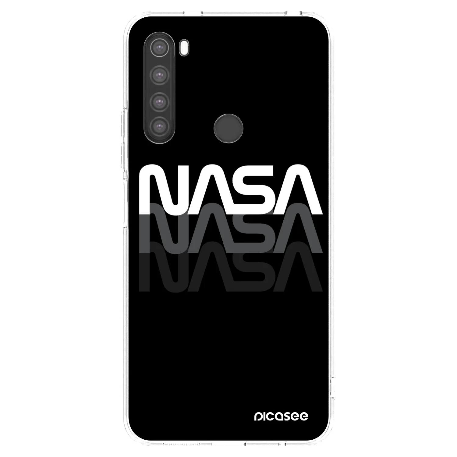Picasee silikonska prozirna maskica za Xiaomi Redmi Note 8 - NASA Triple