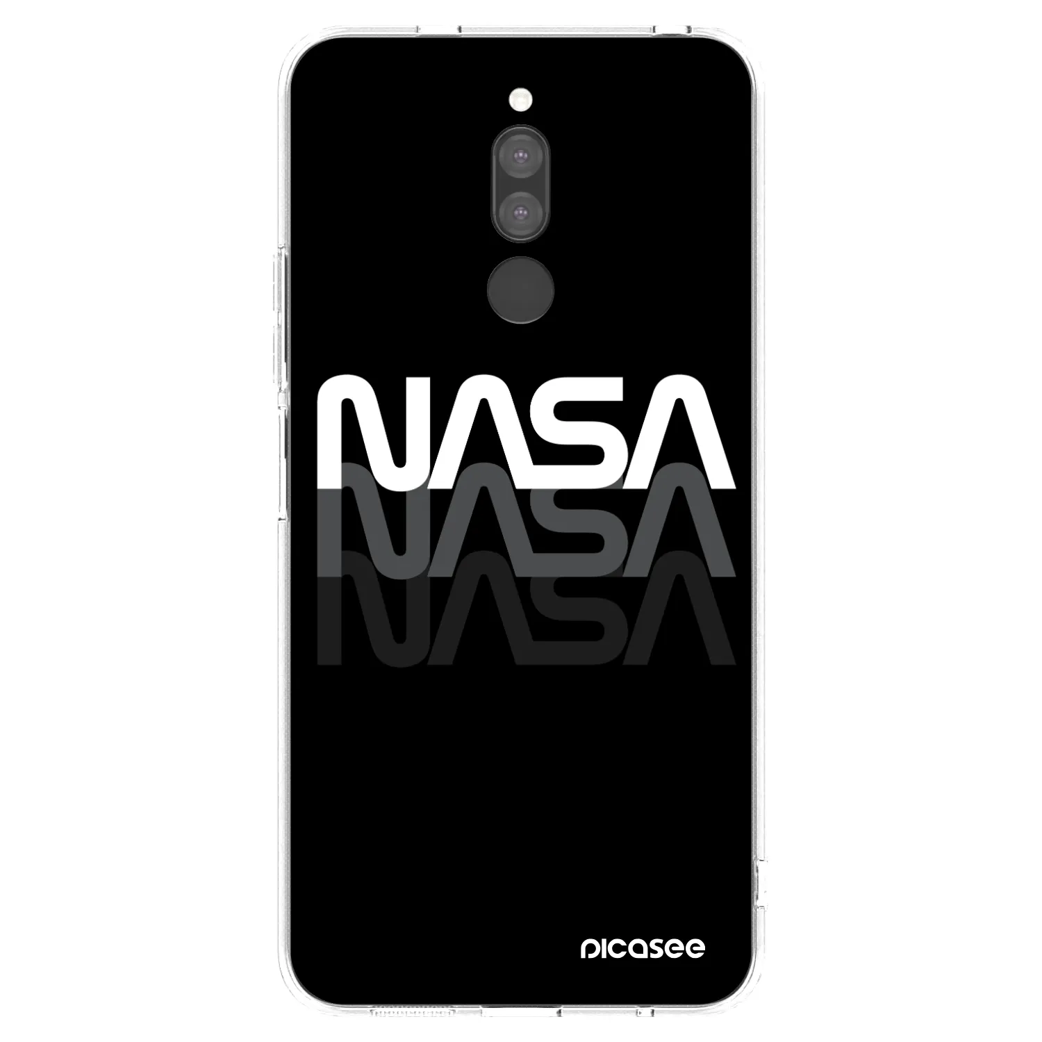 Picasee silikonska prozirna maskica za Xiaomi Redmi 8 - NASA Triple