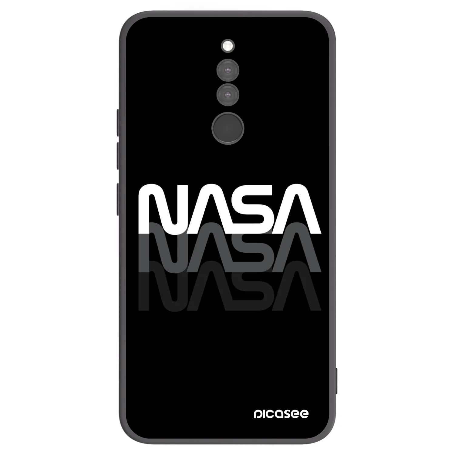 Picasee crna silikonska maskica za Xiaomi Redmi 8 - NASA Triple
