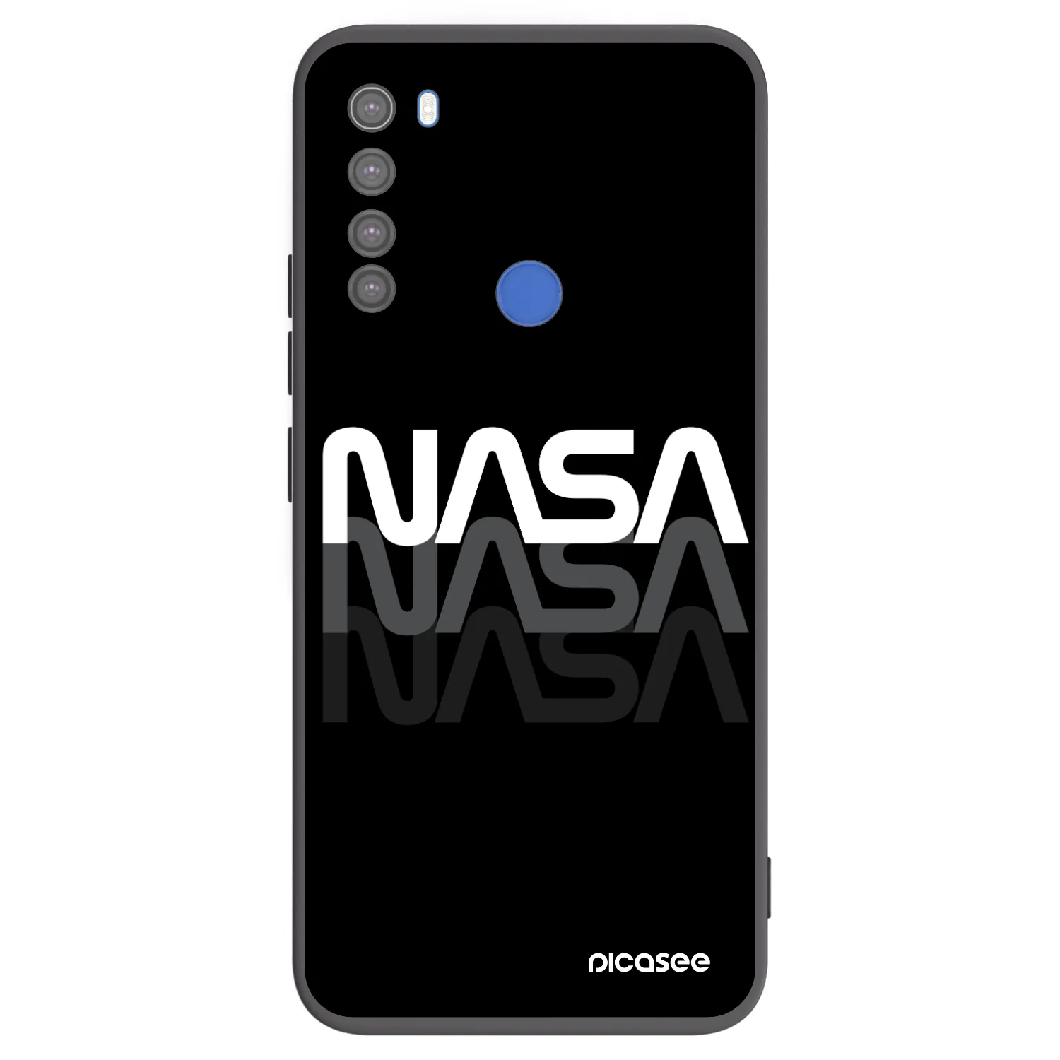 Picasee crna silikonska maskica za Xiaomi Redmi Note 8T - NASA Triple