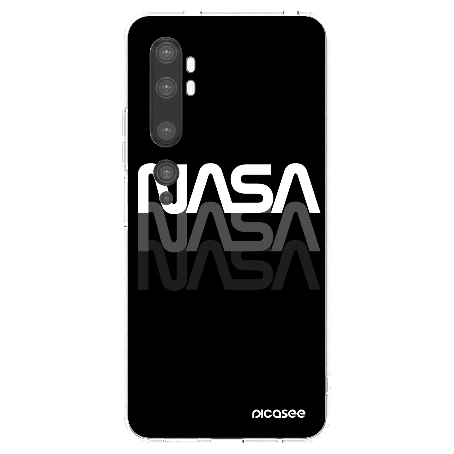 Picasee silikonska prozirna maskica za Xiaomi Mi Note 10 (Pro) - NASA Triple