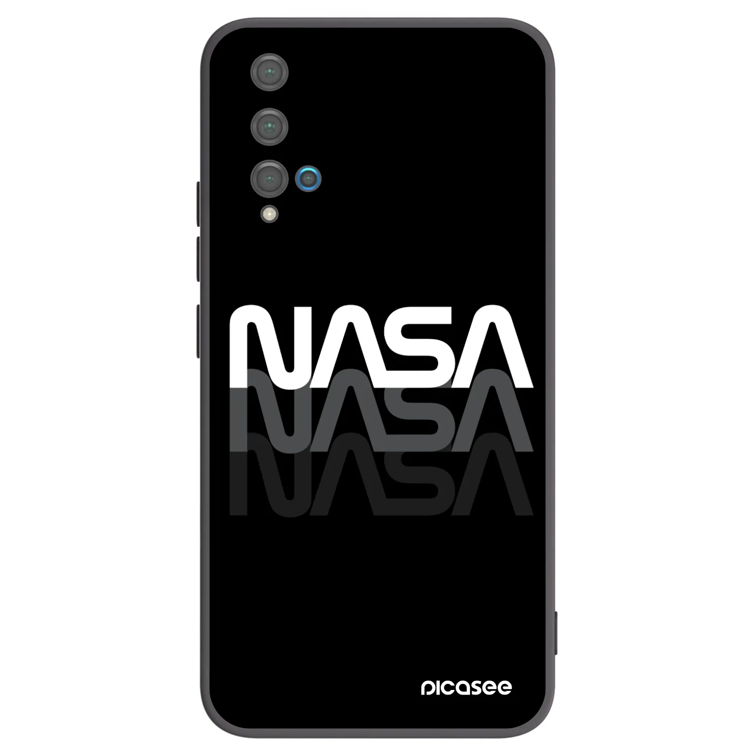 Picasee crna silikonska maskica za Huawei Nova 5T - NASA Triple
