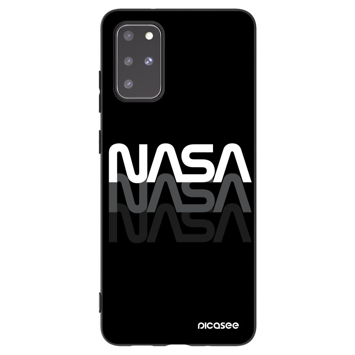 Picasee crna silikonska maskica za Samsung Galaxy S20+ G985F - NASA Triple
