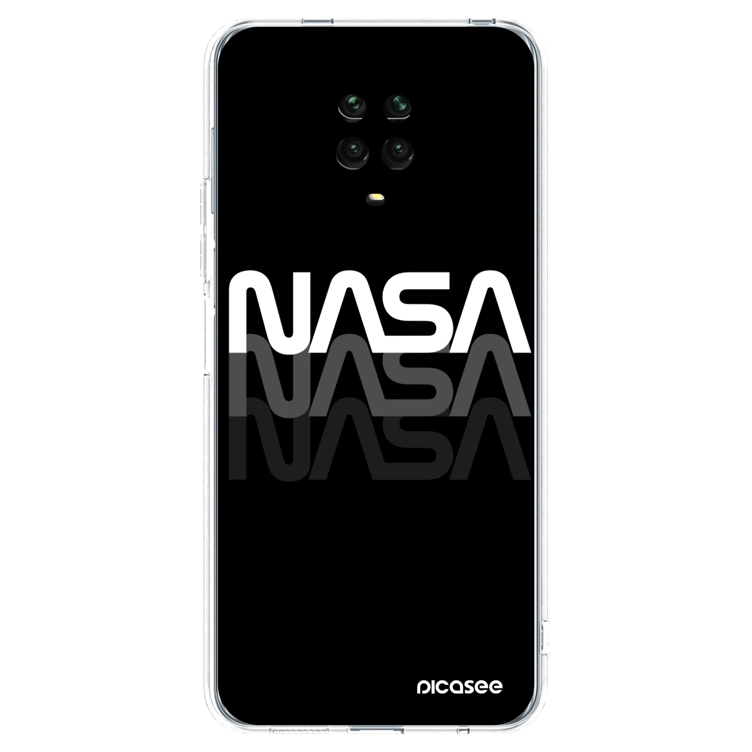Picasee silikonska prozirna maskica za Xiaomi Redmi Note 9 Pro - NASA Triple