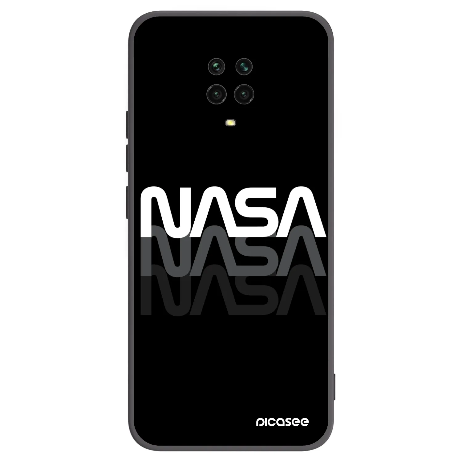 Picasee crna silikonska maskica za Xiaomi Redmi Note 9 Pro - NASA Triple