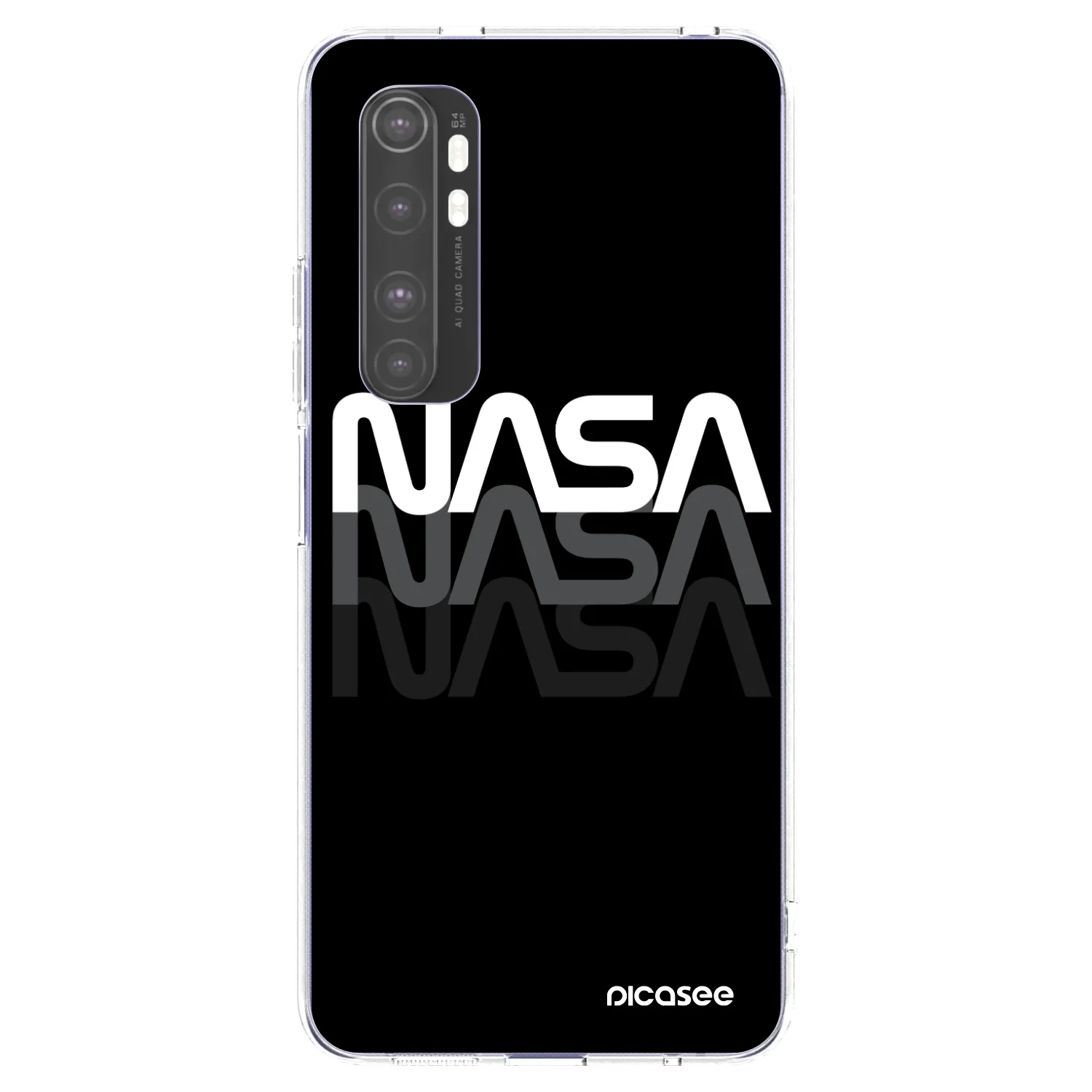 Picasee silikonska prozirna maskica za Xiaomi Mi Note 10 Lite - NASA Triple