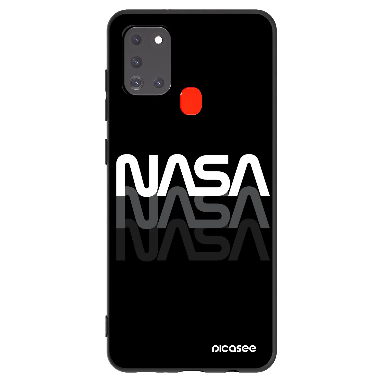 Picasee crna silikonska maskica za Samsung Galaxy A21s - NASA Triple