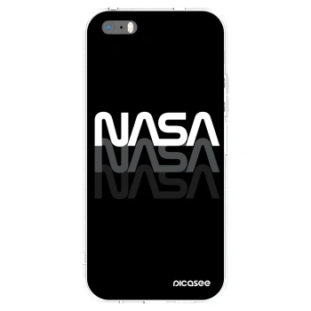 Picasee silikonska prozirna maskica za Apple iPhone 5/5S/SE - NASA Triple