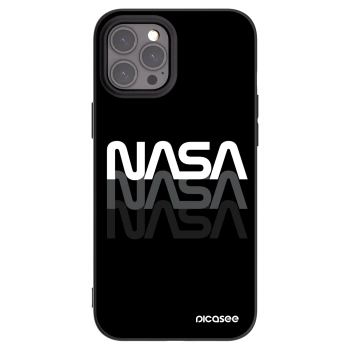 Picasee crna silikonska maskica za Apple iPhone 12 Pro Max - NASA Triple