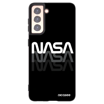 Picasee crna silikonska maskica za Samsung Galaxy S21 5G G991B - NASA Triple