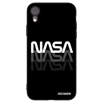 Picasee crna silikonska maskica za Apple iPhone XR - NASA Triple