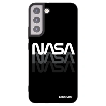 Picasee crna silikonska maskica za Samsung Galaxy S22+ 5G - NASA Triple
