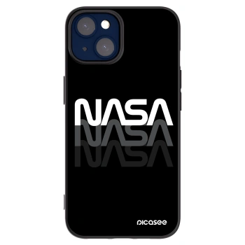 Picasee crna silikonska maskica za Apple iPhone 14 - NASA Triple