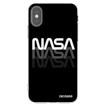 Picasee silikonska prozirna maskica za Apple iPhone X/XS - NASA Triple