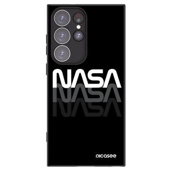 Picasee crna silikonska maskica za Samsung Galaxy S23 Ultra 5G - NASA Triple