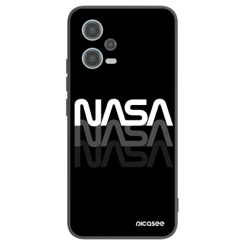 Picasee crna silikonska maskica za Xiaomi Redmi Note 12 5G - NASA Triple