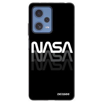 Picasee crna silikonska maskica za Xiaomi Redmi Note 12 Pro 5G - NASA Triple