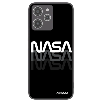 Picasee crna silikonska maskica za Xiaomi Redmi 12 4G - NASA Triple