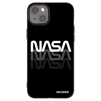 Picasee crna silikonska maskica za Apple iPhone 15 Plus - NASA Triple