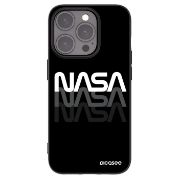 Picasee crna silikonska maskica za Apple iPhone 15 Pro - NASA Triple