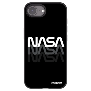 Picasee crna silikonska maskica za Apple iPhone 16e - NASA Triple
