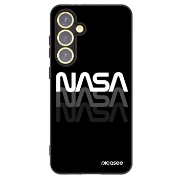 Picasee crna silikonska maskica za Samsung Galaxy S24 FE S721B - NASA Triple